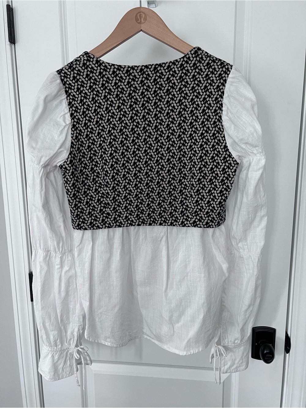 Anthropologie Layered Jacquard Vest/Blouse Attached Size Small EUC - Picture 4 of 12